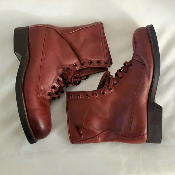 Vintage H.H Brown Shoe Company Mens SZ 8 1950s Military Combat Flight Jump Boots